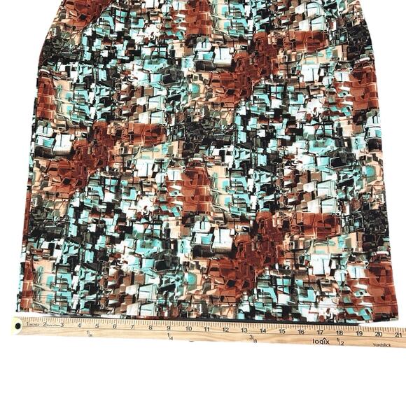 Betsey Johnson Mix-Up Boho Pencil Skirt Elastic Waist Knee Length Stretch Sz xL - Picture 7 of 11